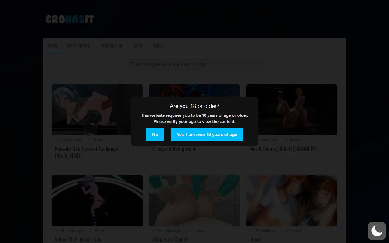 Screenshot of Crohasit Website Review